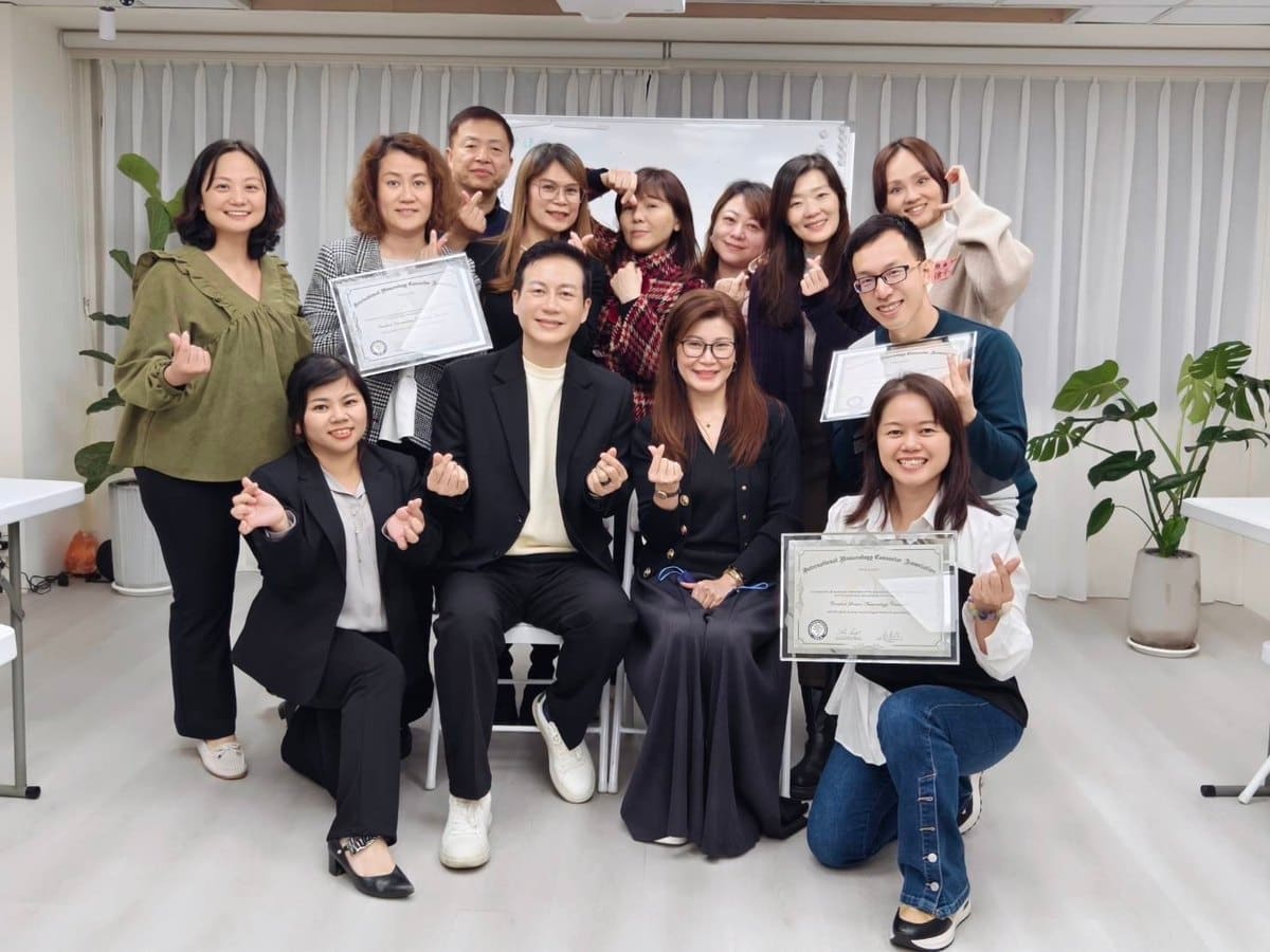 Ian with his certification group